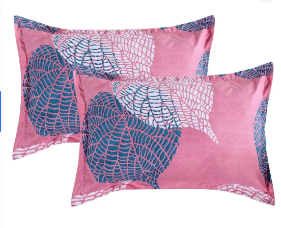 VAS COLLECTIONS 144 TC Microfiber Crib Abstract Flat Bedsheet  (Pack of 1, Pink)