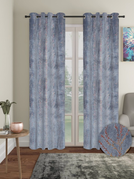Aura Rose | 2 Pieces Velvet out Door Curtains