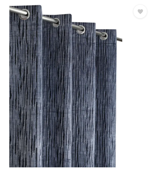 Kraftiq Homes 214 cm (7 ft) Polyester Room Darkening Door Curtain (Pack Of 2)  (Printed, Self Design, Grey)