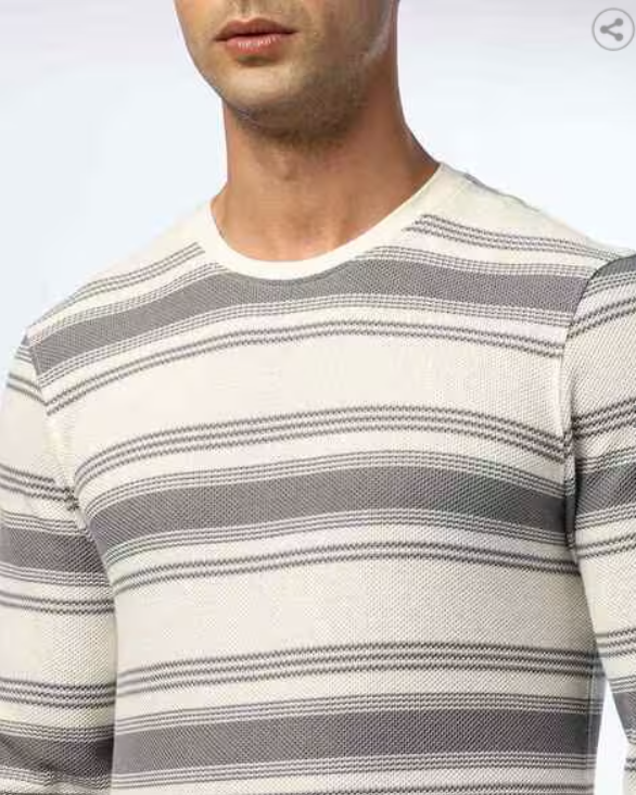 TEAMSPIRIT Striped Crew-Neck T-Shirt