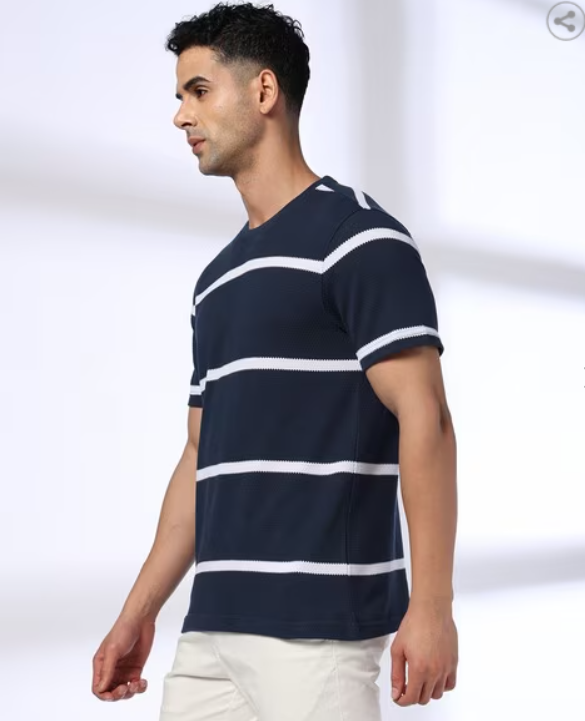 NETPLAY FOR TRENDS SELECT | Men Striped Regular Fit Crew-Neck T-Shirt