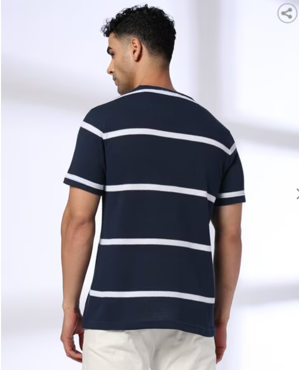 NETPLAY FOR TRENDS SELECT | Men Striped Regular Fit Crew-Neck T-Shirt
