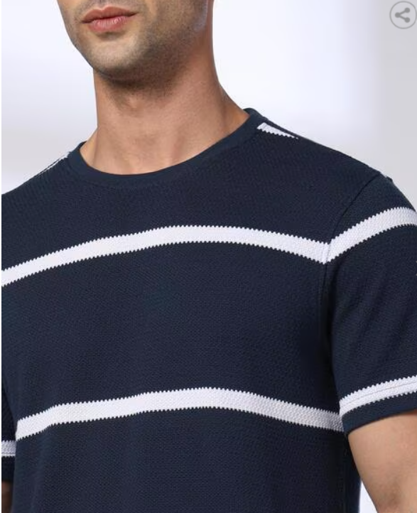 NETPLAY FOR TRENDS SELECT | Men Striped Regular Fit Crew-Neck T-Shirt