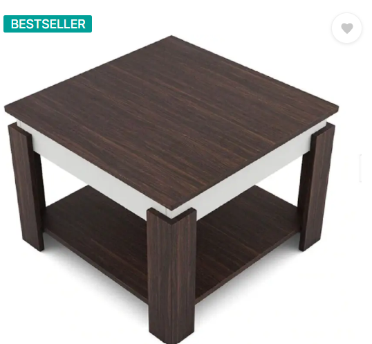 Allie Wood Alex Engineered Wood Coffee Table (Finish Color - Walnut Colour, Pre-assembled)