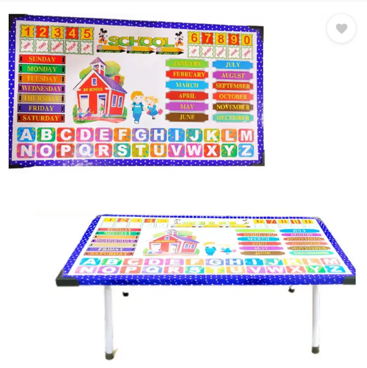 Leysin Educational study table educational board game Ludo Study Table kids spiderman Solid Wood Study Table  (Finish Color - Study Table, Pre-assembled)