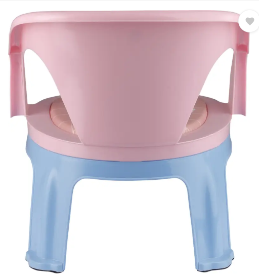 Sukhson India Kids Strong and Durable Plastic Chair with Cushion Base Plastic Chair (Finish Color - Pink, DIY(Do-It-Yourself))