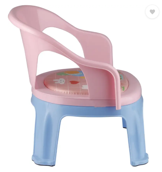 Sukhson India Kids Strong and Durable Plastic Chair with Cushion Base Plastic Chair (Finish Color - Pink, DIY(Do-It-Yourself))