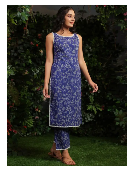 Women Pure Cotton Kurta Pant Set