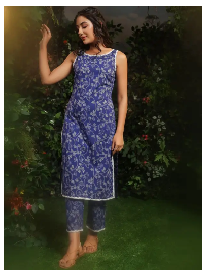 Women Pure Cotton Kurta Pant Set