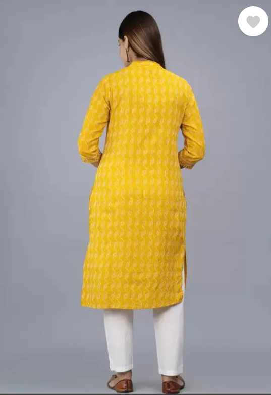 Women Cotton Blend Kurta Pant Set