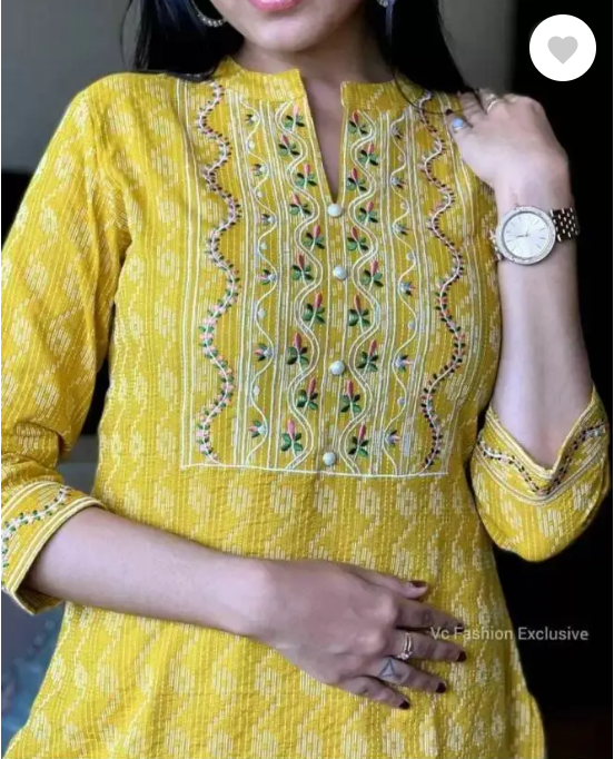 Women Cotton Blend Kurta Pant Set