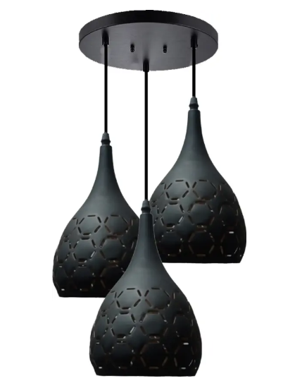 Brightlyt Decorative or Fancy Hanging Lights for Home and Restaurants Pendants Ceiling Lamp  (Black)