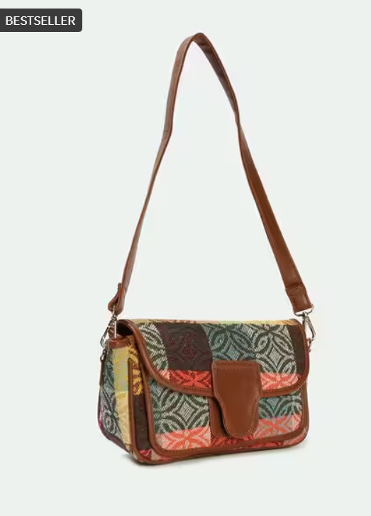 Women Printed Sling Bag with Detachable Strap