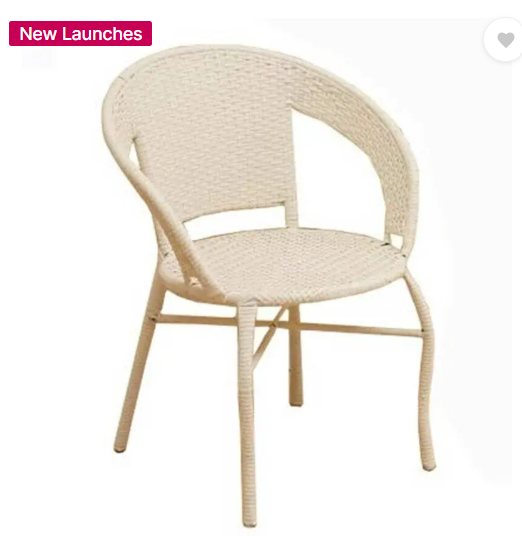 WildMonk Cane Table & Chair Set  (Finish Color - Beige, Pre-assembled)