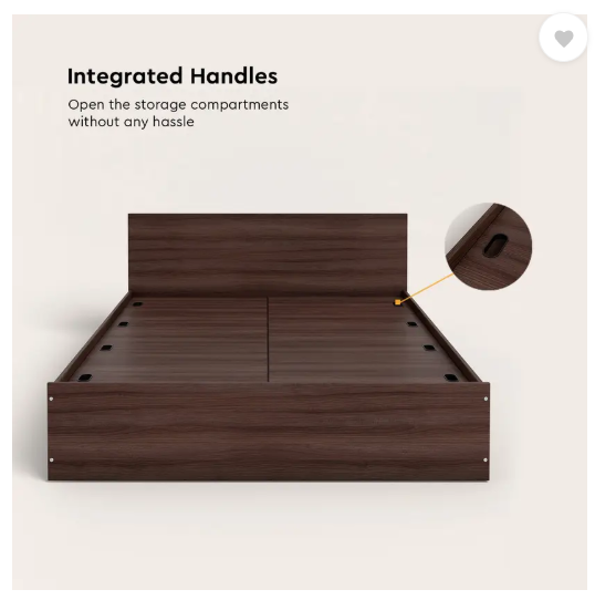 Godrej Interio Ewa Engineered Wood King Box Bed  (Finish Color - Brown, Delivery Condition - Knock Down)