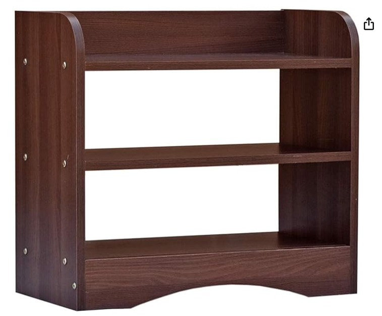 Modern Bedside Table with 3 Shelves,Bed Side Table Wooden Organizer Stand/Home Decor Table/Coffee Table/End Table/Side Table for Bedroom/End Table for Living Room 40.6 x 25.4 x 50.8 cm, Dark Brown