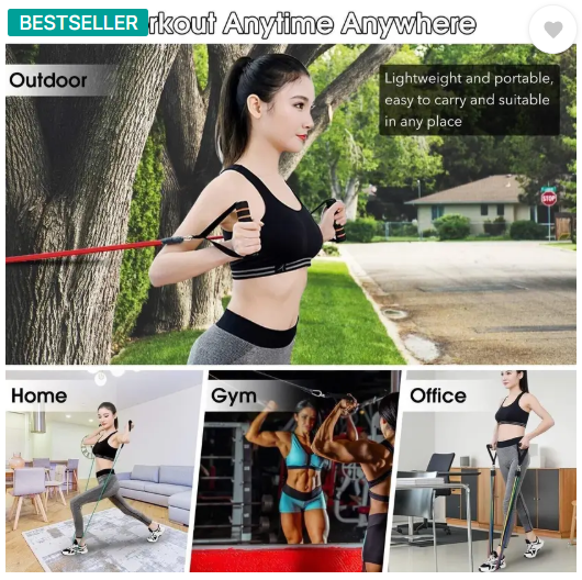 YIXTY Resistance Bands Set for Exercise, Stretching, and Workout Toning Resistance Tube  (Multicolor)