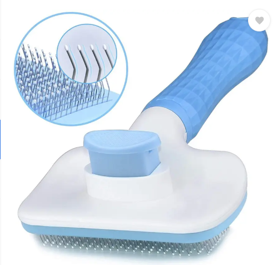 Kamini Enterprise Pet Grooming & Cleaning Slicker Brush Self Cleaning Hair Brush For Dogs Cats Shedding Brush Comb With Handle, Dog Hair Brush For German Shepherd Labrador Rottweiler Golden Retriever (1ps/Multicolour) Slicker Brushes for Dog & Cat