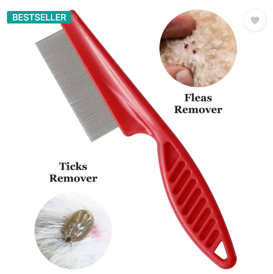 S.Blaze Pet Grooming Ticks, Flea Remover Hair Comb Blue Plain/ Bristle Brushes for Cat, Dog