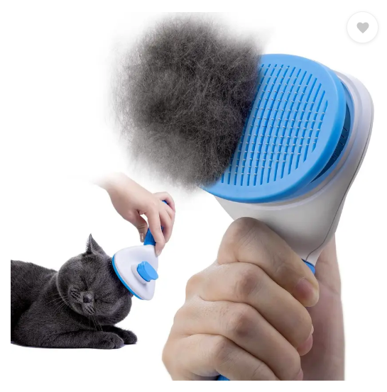 Emily Pets Pet Comb Stainless Steel Pin Dog Grooming Brush-Medium (Blue) Slicker Brushes for Dog & Cat