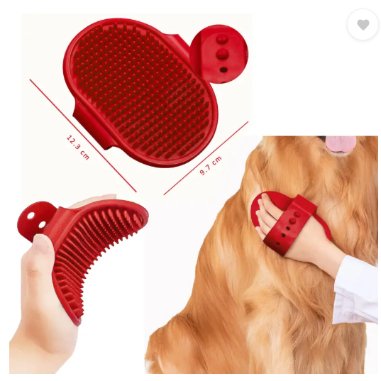 PET HOOD Dog Bath Brush (Combo of 2) Pet Grooming Puppy Accessories Plain/ Bristle Brushes for Dog & Cat
