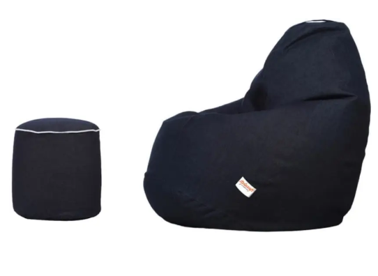 Stylecraft Denim Kids XL Chair Bean Bag Cover (Without Beans)  (Blue)