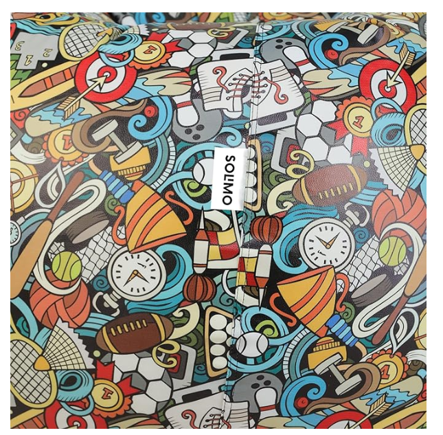 Amazon Brand - Solimo Classic XXL Bean Bag Cover (Without Beans)_Badminton Print_Multicolour