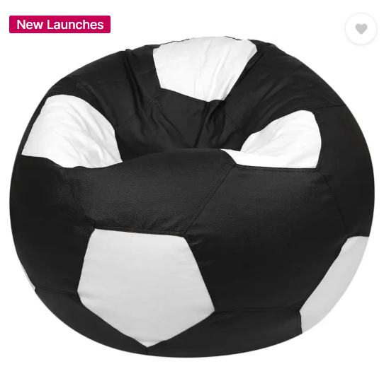 Coaster Shine XL Pouffe Bean Bag Cover (Without Beans)  (Clear, White)