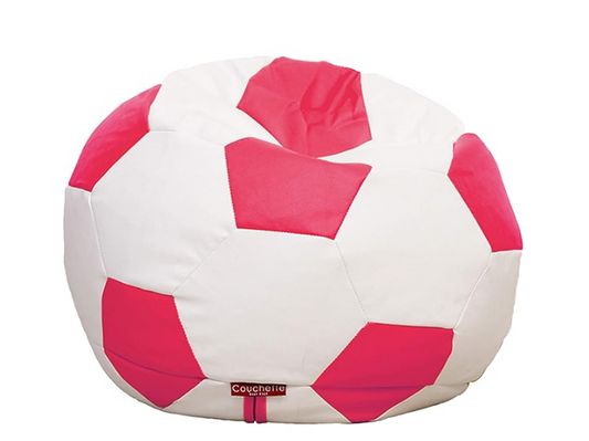 Couchette Kids Football Bean Bag, Small Bean Bag for Kids, Pink and White (Without Fillers)