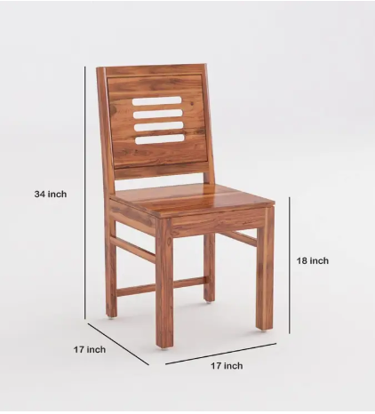 Cherry Wood Rosewood (Sheesham) Solid Wood Dining Chair  (Set of 1, Finish Color - Honey finish)