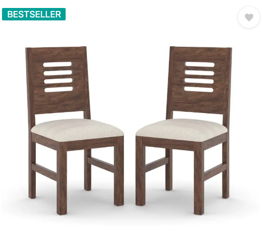 Allie Wood Rosewood (Sheesham) Solid Wood Dining Chair  (Set of 2, Finish Color - Provincial Teak)