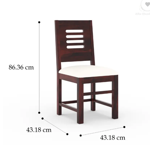 Allie Wood Sheesham ( Rosewood ) Solid Wood 4 Seater Dining Set (Finish Color -Walnut, DIY(Do-It-Yourself))