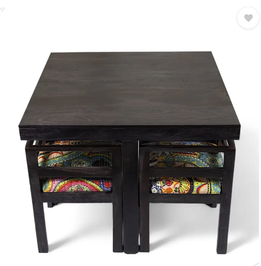 Ikiriya Kingston Rosewood ( Sheesham ) Solid Wood 4 Seater Dining Table (Finish Color - Mahogany, DIY(Do-It-Yourself))