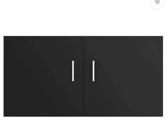 Divysa 2 Door Wall Mounted Kitchen Cabinet for Home Kitchen | Office | Hall Engineered Wood Kitchen Cabinet (Finish Color - Black, DIY(Do-It-Yourself))