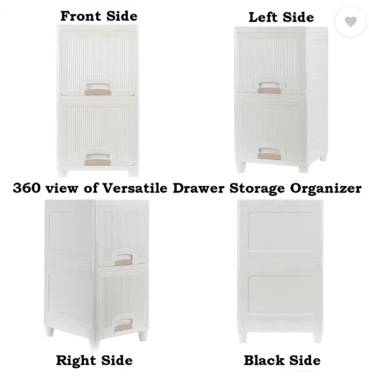 Shiswa Foldable 6-Tier Clothes Storage Rack & Organizer for Wardrobe & Drawers Plastic Free Standing Cabinet (Finish Color - White, DIY(Do-It-Yourself))