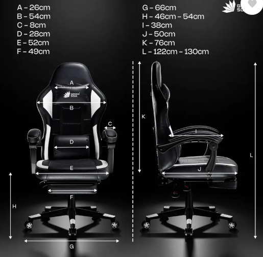 GREEN SOUL Blade Ergonomic Gaming Chair|Multi-Functional Computer Chair|Ergo Sync Armrest Gaming Chair  (Black, White)