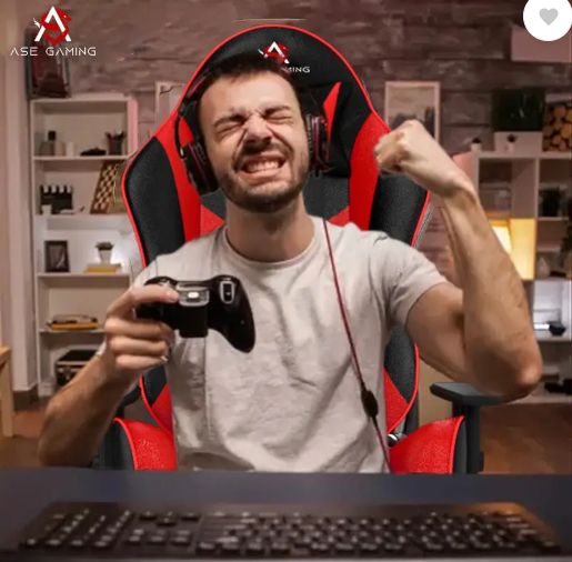 ASE Gaming Gold Series Ergonomic Gaming Chair with Head & Lumbar Pillow Gaming Chair  (Red)