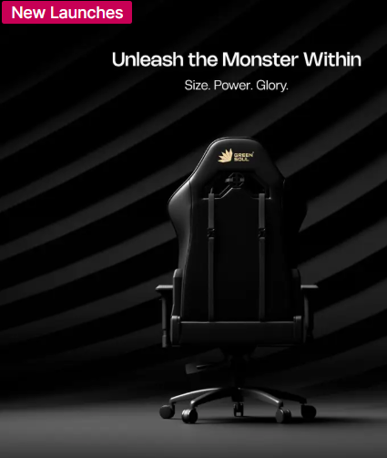 GREEN SOUL Monster Ult. (S) Multi-Functional Ergonomic Chair|Gaming & WFH|Supreme Comfort Gaming Chair  (Black)
