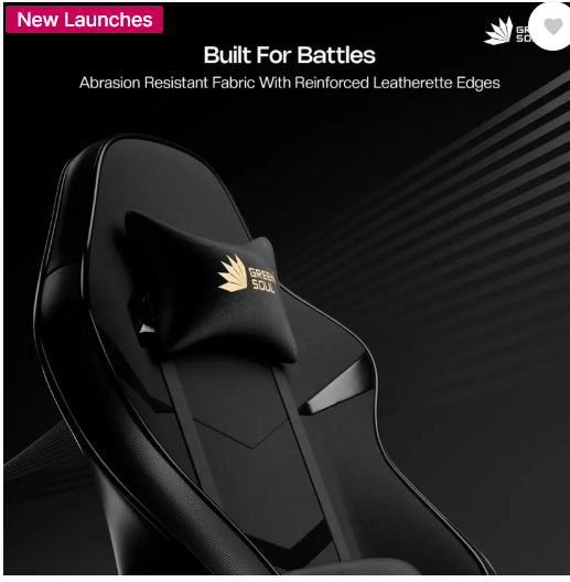 GREEN SOUL Monster Ult. (S) Multi-Functional Ergonomic Chair|Gaming & WFH|Supreme Comfort Gaming Chair  (Black)