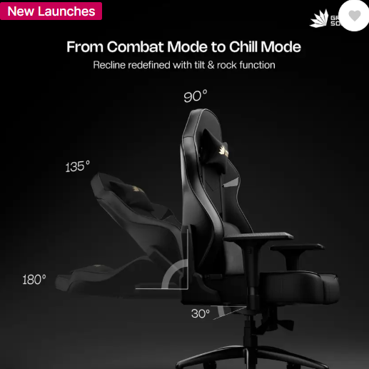 GREEN SOUL Monster Ult. (S) Multi-Functional Ergonomic Chair|Gaming & WFH|Supreme Comfort Gaming Chair  (Black)