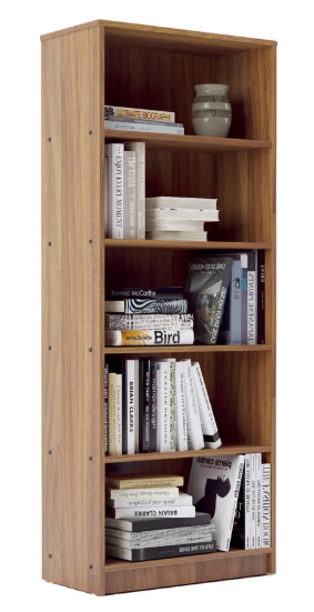 NEUDOT BRAVO Engineered Wood Open Book Shelf  (Finish Color - TEAK, Knock Down)