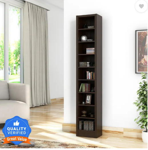 Flipkart Perfect Homes Tolkien Engineered Wood Open Book Shelf  (Finish Color - Dark Wenge, Knock Down)