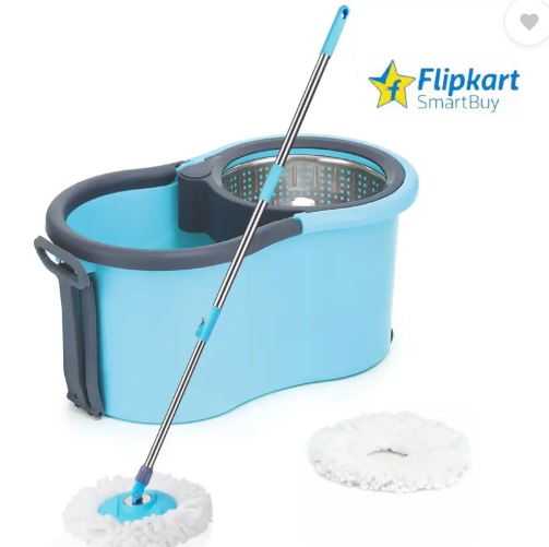 Flipkart SmartBuy STEEL SPRINKLER 2 MICROFIBER REFILLS BLUE COLOR Mop Set  (Multicolor)