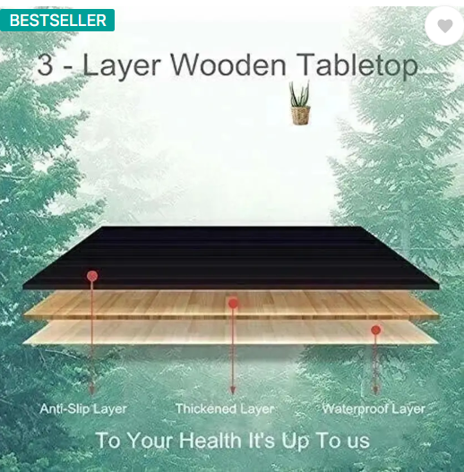 MITHILA Foldable multipurpose Table Wood Portable Laptop Table  (Finish Color - BLACK, Pre Assembled)