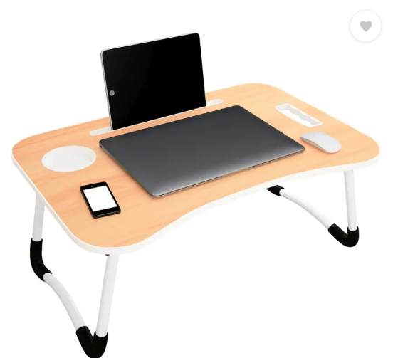 Story@home LT4001 Wood Portable Laptop Table  (Finish Color - Walnut, Pre Assembled)