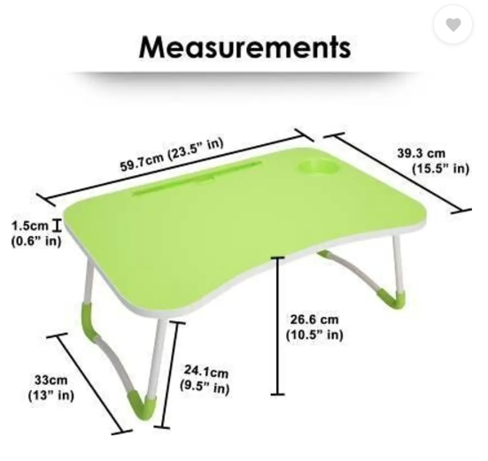 GIRGIT Foldable multipurpose Table Wood Portable Laptop Table  (Finish Color - Mattee, Pre Assembled)