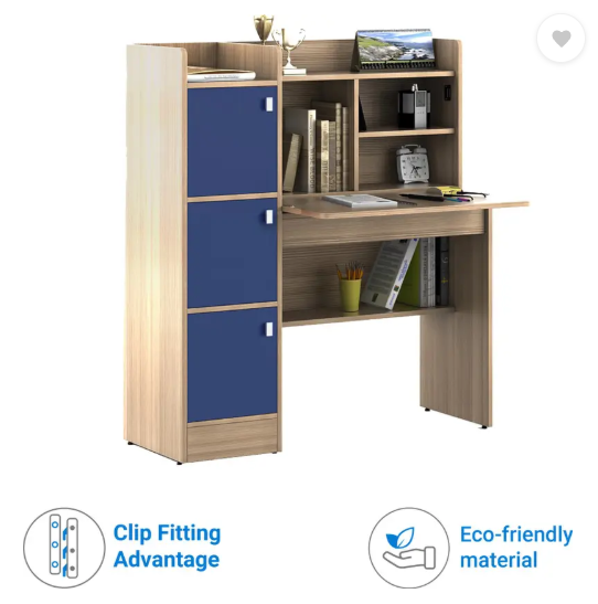 SPACEWOOD Engineered Wood Study Table (Free Standing, Finish Color - DOUGLAS LARCH, Knock Down)