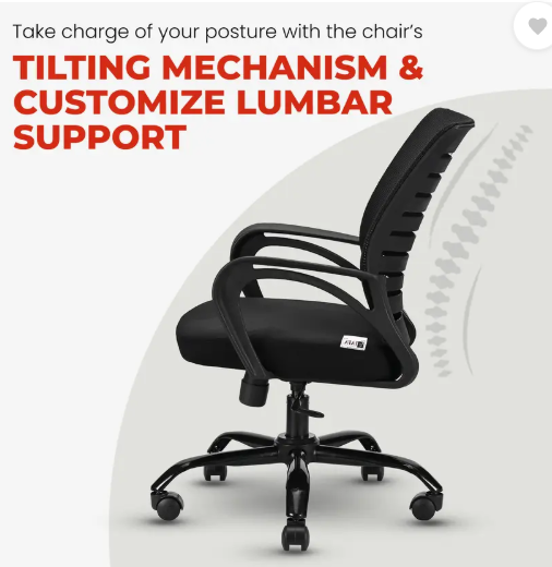 IAFA Diego Mid Back Ergonomic Office Chair Heavy Duty Black Metal Base 2 yr Warranty Mesh Office Arm Chair  (Black, DIY(Do-It-Yourself))
