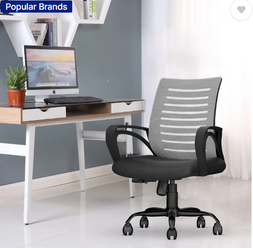 CELLBELL Desire C104 Mid Back Comfortable Fabric Office Executive Chair  (Grey, DIY(Do-It-Yourself))