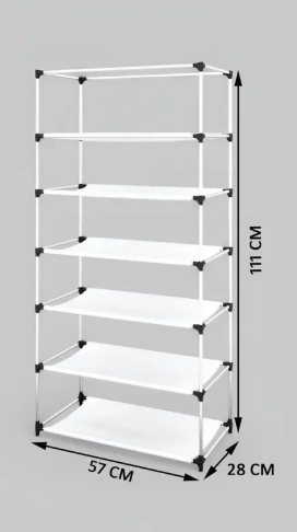 HUENISH 6 Layer Wardrobe with Plastic Frame and Non Woven Fabric Cover PP Collapsible Wardrobe  (Finish Color - Black, DIY(Do-It-Yourself))